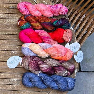 Skeins of yarn