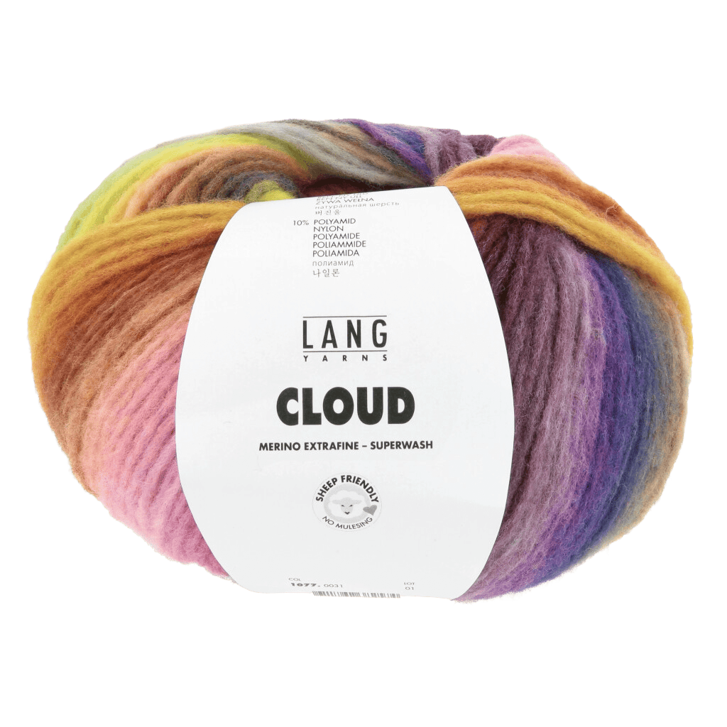 LANGYARNS Knitting Pattern 30 x 34 cm / 30 x 38cm | 1 ball / orange/navy/yellow/plum 1077.0031 Leg warmers Pattern Bundle in CLOUD by LANGYARNS | Punto 45-009