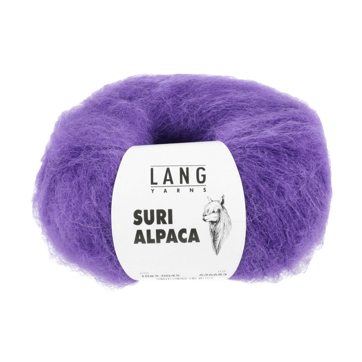 LANGYARNS Kits Knitting Pattern Approximately 191 x 47 cm | 5 balls / dark purple 1082.0045 VIERA Triangular scarf Pattern Kit in SURI ALPACA by LANGYARNS | Fatto a Mano 290-071
