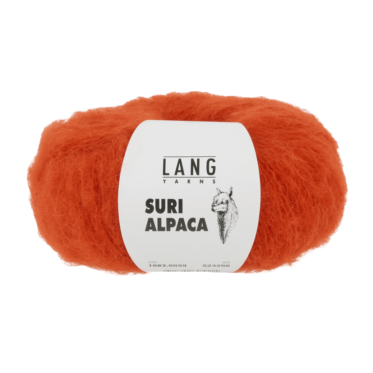 LANGYARNS Kits Knitting Pattern Approximately 191 x 47 cm | 5 balls / orange 1082.0059 VIERA Triangular scarf Pattern Kit in SURI ALPACA by LANGYARNS | Fatto a Mano 290-071