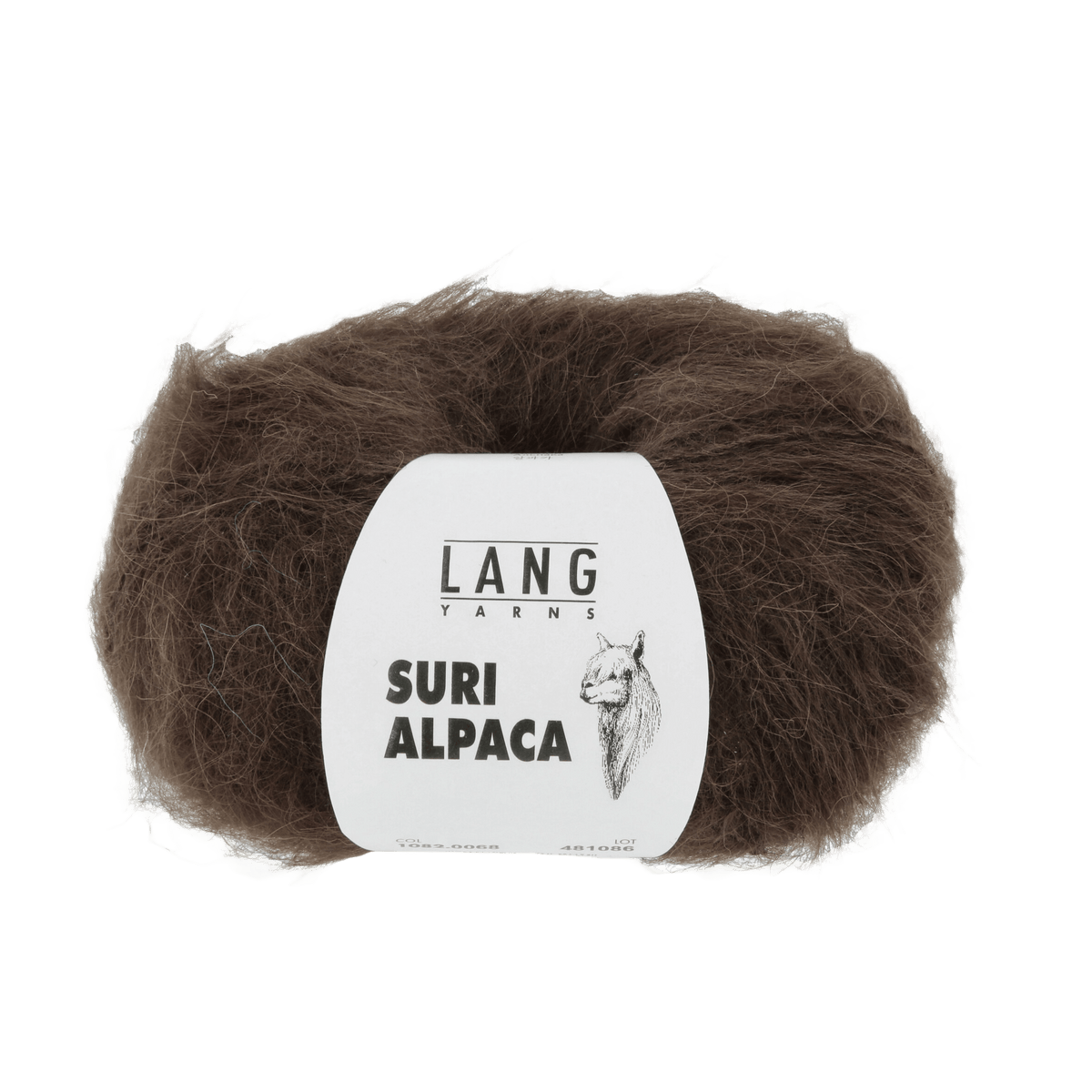 LANGYARNS Kits Knitting Pattern Approximately 191 x 47 cm | 5 balls / brown 1082.0068 VIERA Triangular scarf Pattern Kit in SURI ALPACA by LANGYARNS | Fatto a Mano 290-071