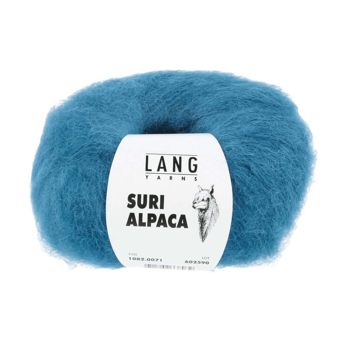 LANGYARNS Kits Knitting Pattern Approximately 191 x 47 cm | 5 balls / turquoise 1082.0071 VIERA Triangular scarf Pattern Kit in SURI ALPACA by LANGYARNS | Fatto a Mano 290-071
