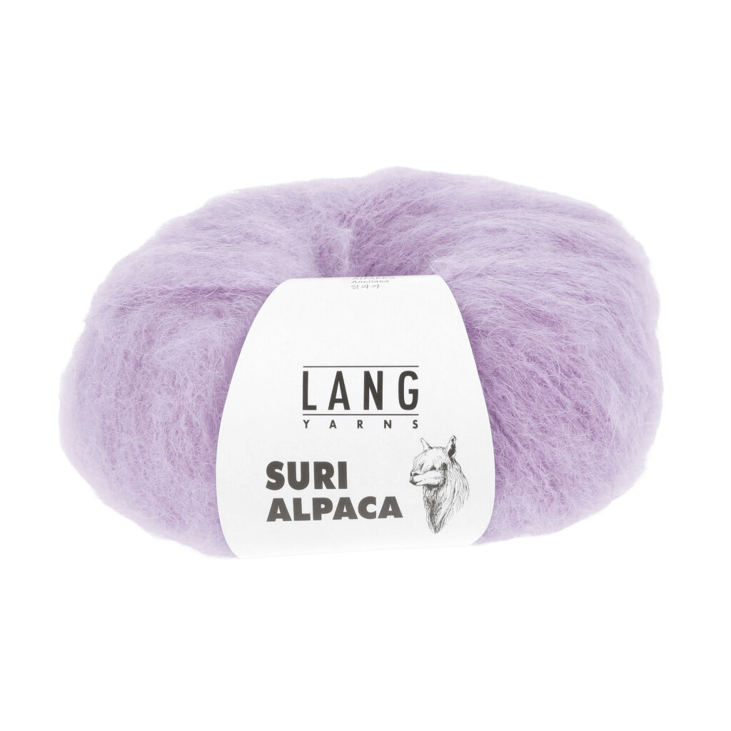 LANGYARNS Kit Knitting Pattern Large | X-Large | 7 balls / Mauve 1082.0145 GIULIA Vest Pattern Bundle in Suri Alpaca by LANGYARNS | Fatto a Mano 286-057