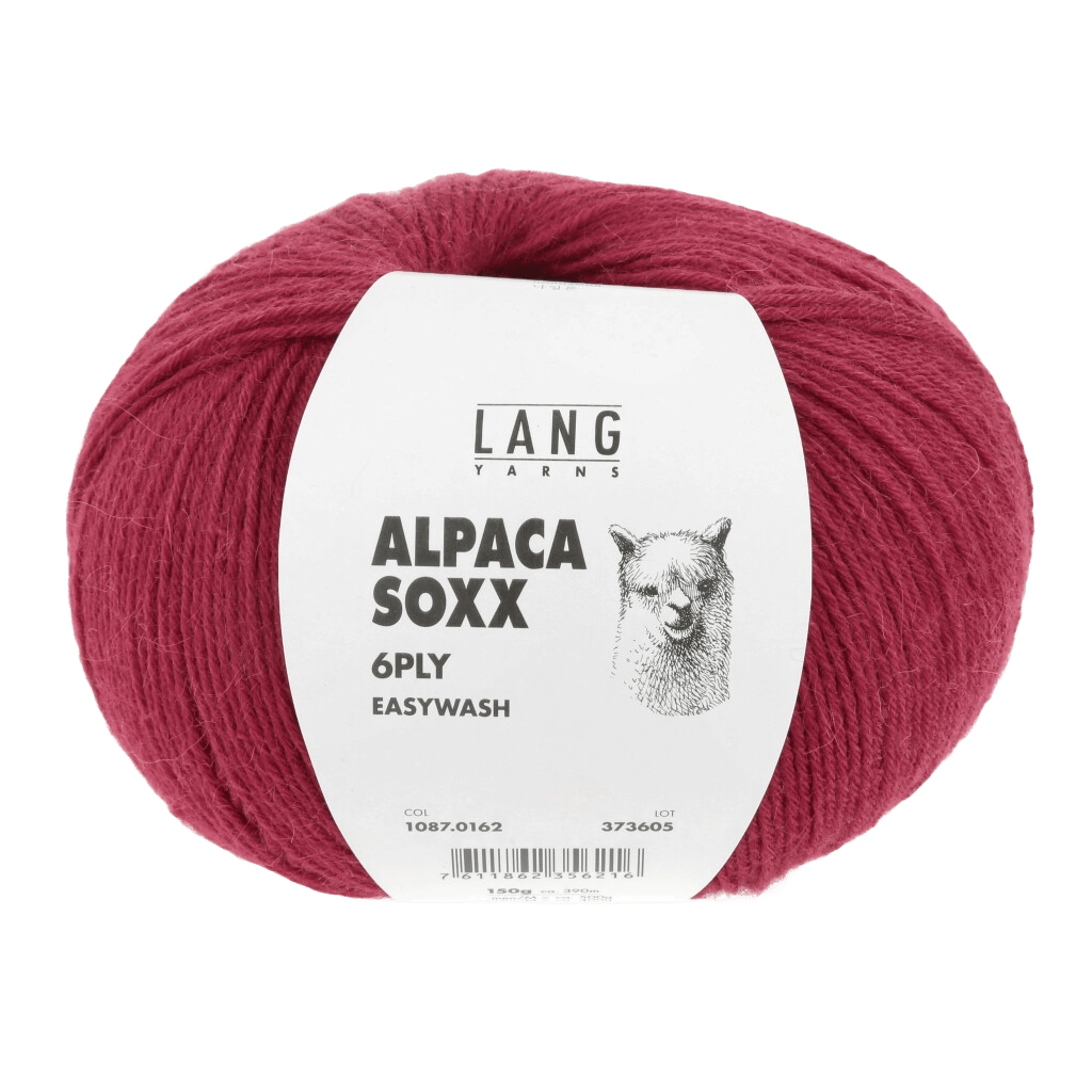 LANGYARNS Knitting Pattern Small-Medium - 3 balls / geranium 1087.0162 VARADA Sweater Pattern Bundle in Alpaca Soxx 6ply by LANGYARNS | Punto 76-002