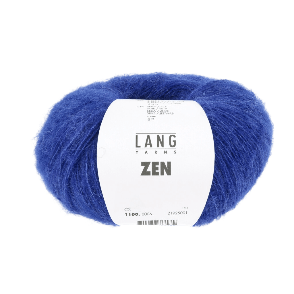 LANGYARNS Kit Knitting Pattern Small | 6 balls / Royal Blue 1100.0006 ANNABEL Sweater Pattern Bundle in ZEN by LANGYARNS | Fatto a Mano 278-002