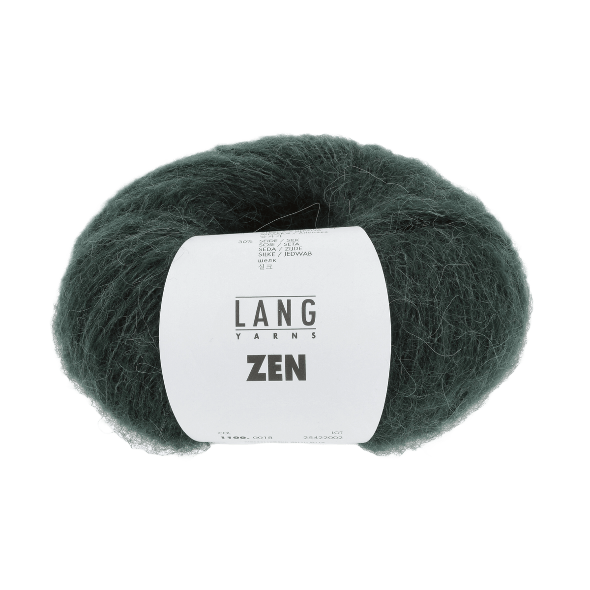 LANGYARNS Kit Knitting Pattern DG - 2 balls / dark green 1100.0018 Tricia Hat Pattern Bundle in Zen by LANGYARNS | Fatto a Mano 290-027