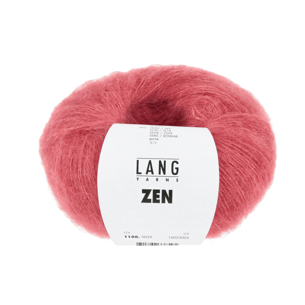 LANGYARNS Kit Knitting Pattern DG - 2 balls / watermelon 1100.0029 Tricia Hat Pattern Bundle in Zen by LANGYARNS | Fatto a Mano 290-027