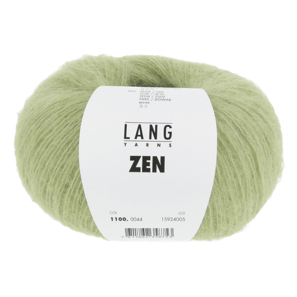 LANGYARNS Kit Knitting Pattern DG - 2 balls / lime 1100.0044 Tricia Hat Pattern Bundle in Zen by LANGYARNS | Fatto a Mano 290-027