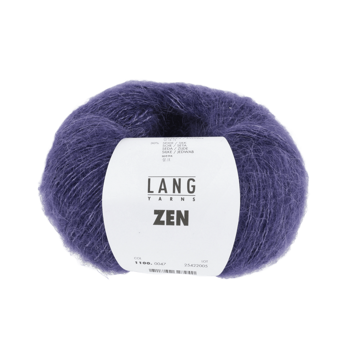 LANGYARNS Kit Knitting Pattern DG - 2 balls / purple 1100.0047 Tricia Hat Pattern Bundle in Zen by LANGYARNS | Fatto a Mano 290-027
