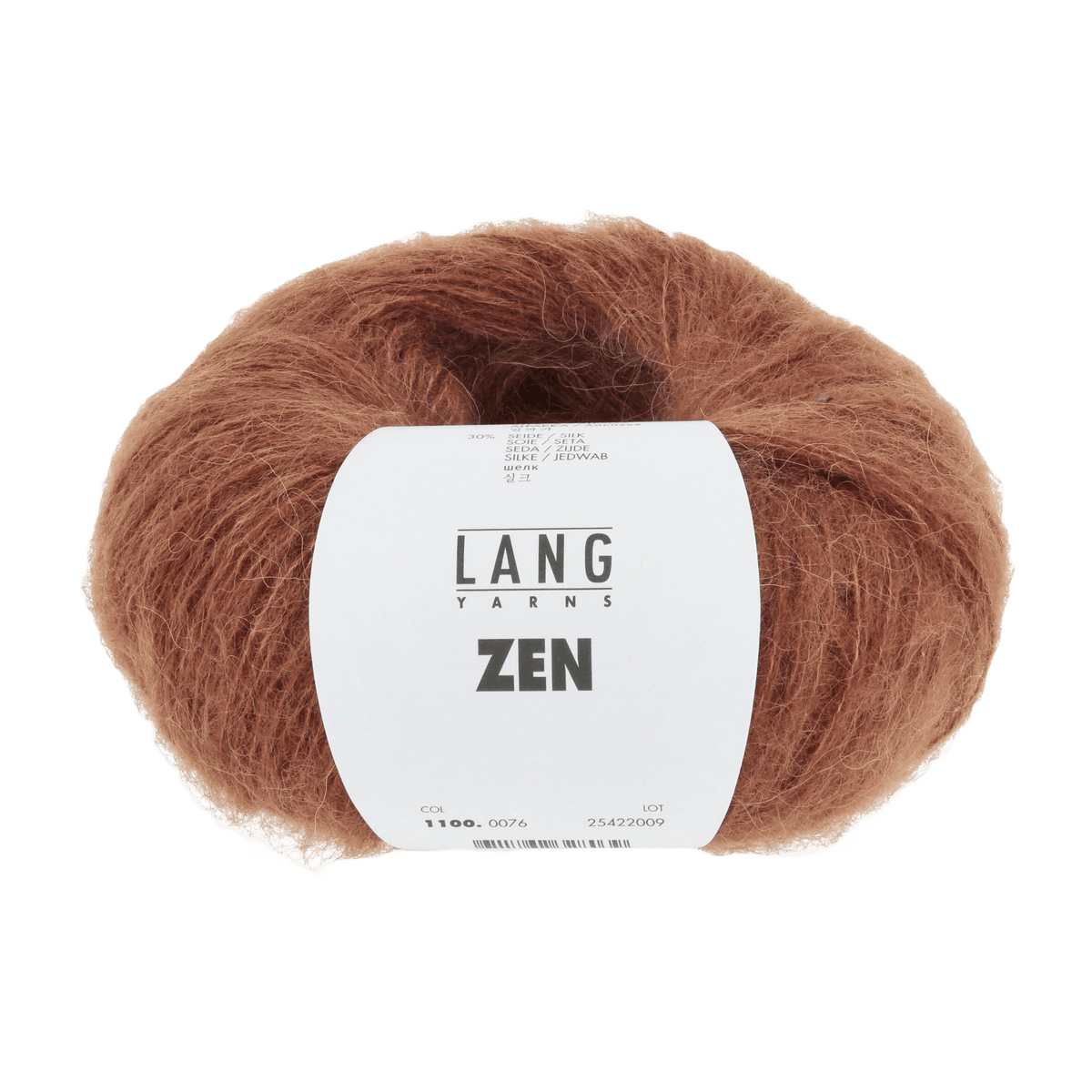 LANGYARNS Kit Knitting Pattern DG - 2 balls / terracotta 1100.0076 Tricia Hat Pattern Bundle in Zen by LANGYARNS | Fatto a Mano 290-027