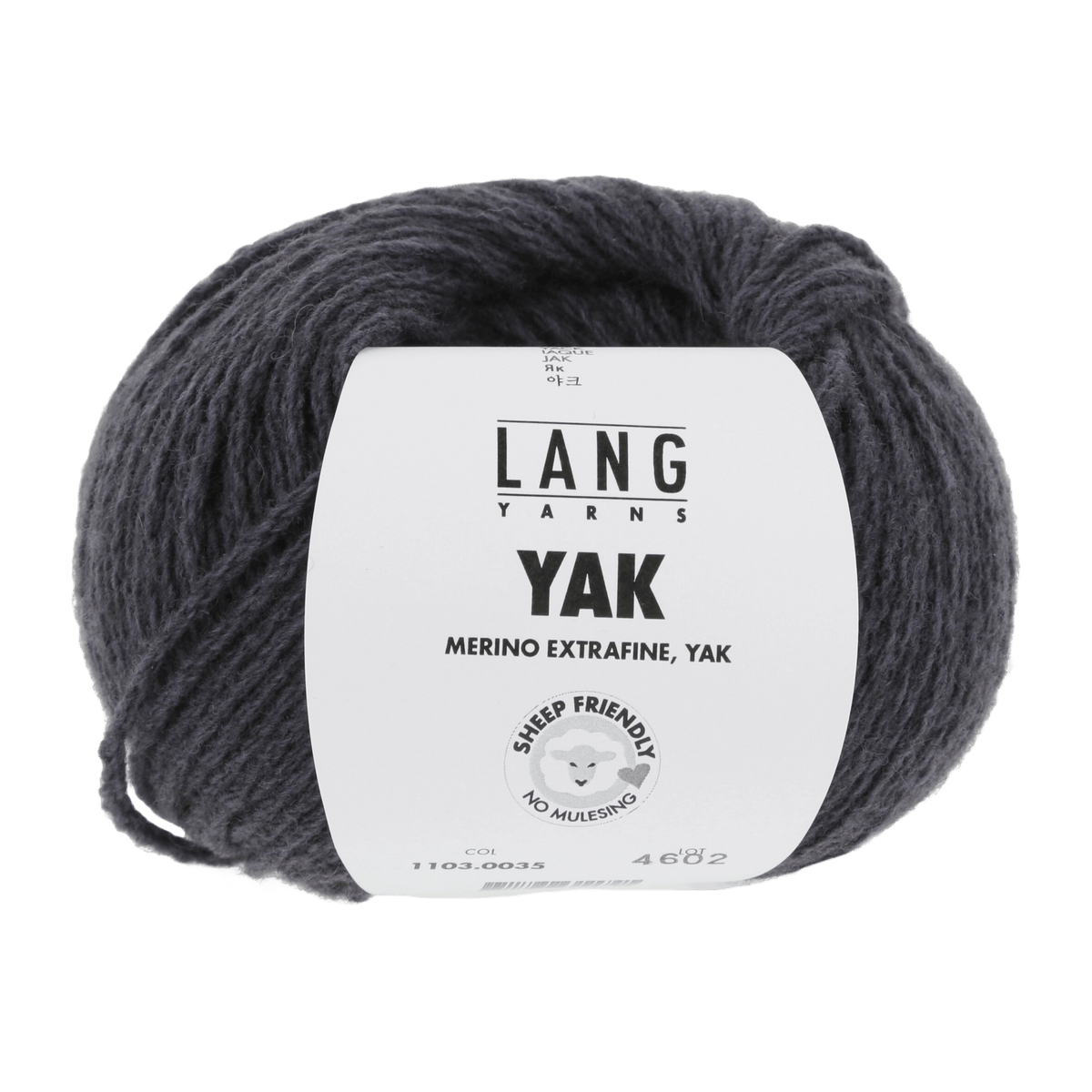 LANGYARNS Kit Knitting Pattern Small-Medium - 8 balls / blue marine 1103.0035 Laree Sweater Pattern Bundle in Yak by LANGYARNS | Fatto a Mano 290-005