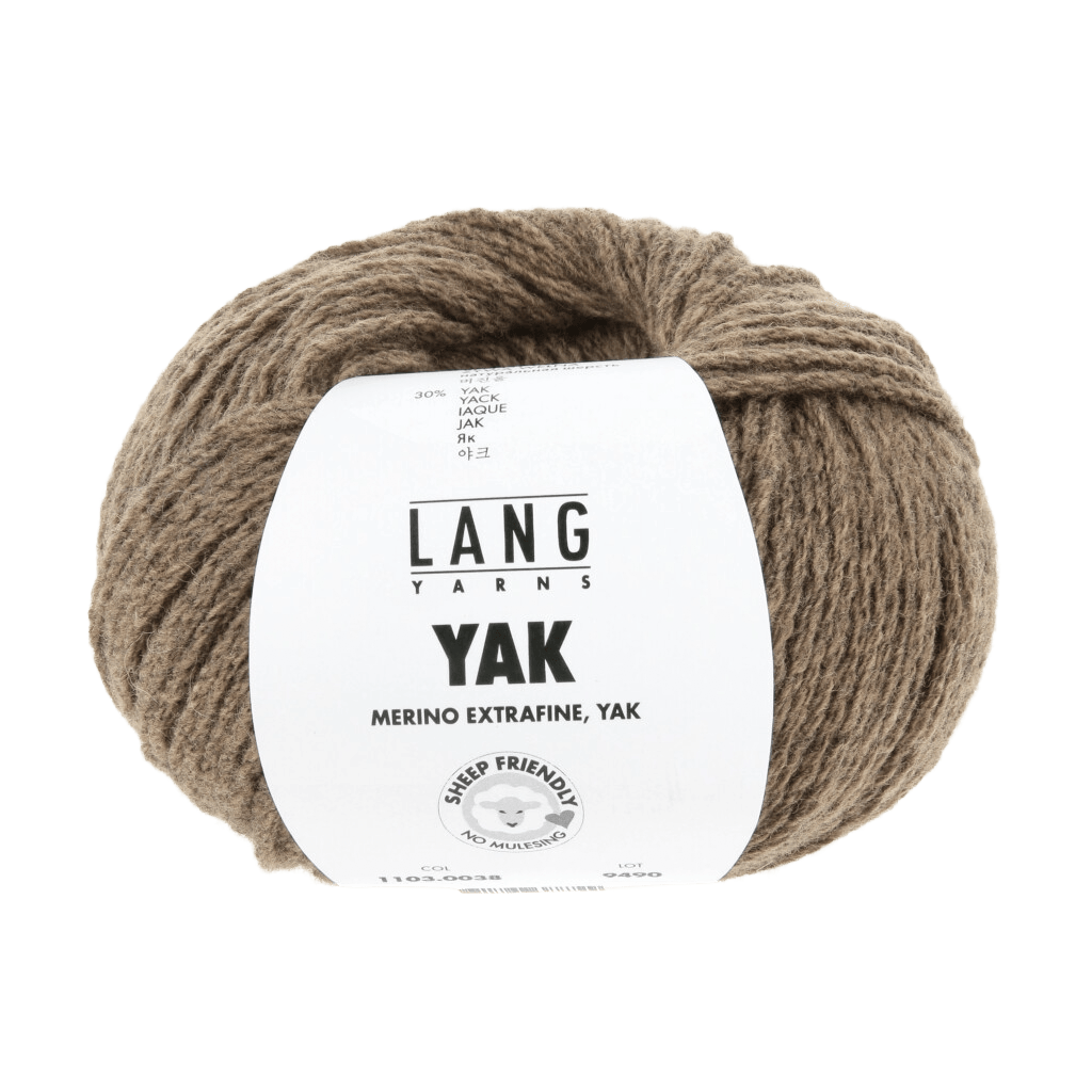 LANGYARNS Kit Knitting Pattern Small - Medium | 7 balls / hazelnut 1103.0038 WILMA Slipover Pattern Bundle in Yak by LANGYARNS | Fatto a Mano 286-054