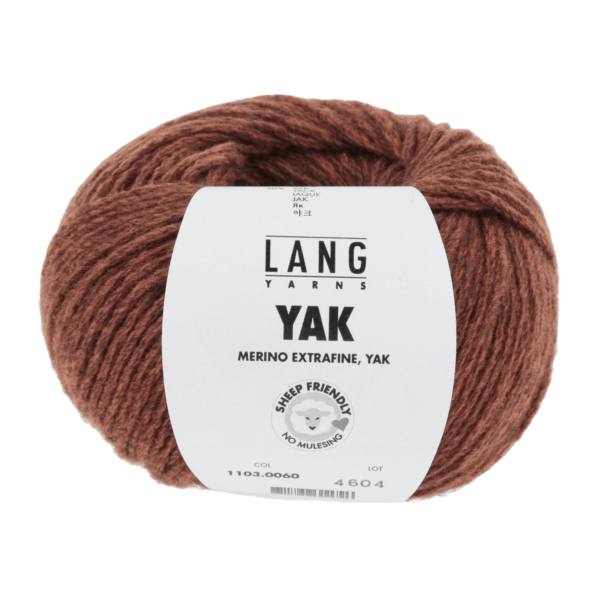 LANGYARNS Kit Knitting Pattern Small-Medium - 8 balls / red 1103.0060 Laree Sweater Pattern Bundle in Yak by LANGYARNS | Fatto a Mano 290-005