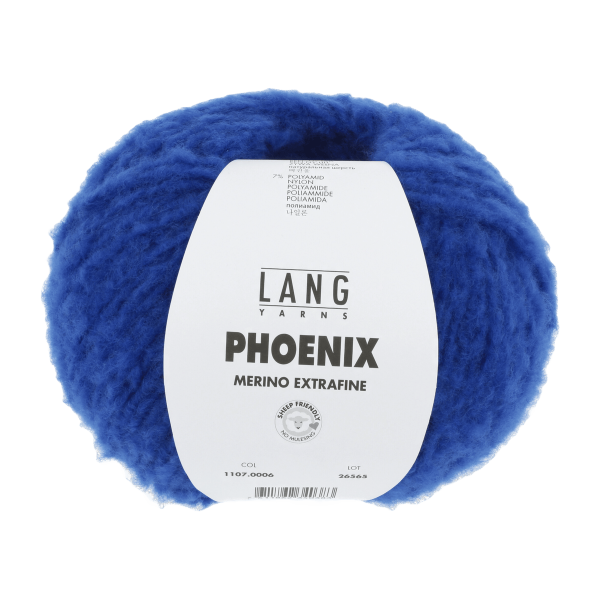 LANGYARNS Kits Knitting Pattern Small - Medium | 2 balls / royal blue 1107.0006 DALMA Jacket Pattern Kit in PHOENIX CHANTE CLAIRE by LANGYARNS | Fatto a Mano 290-062