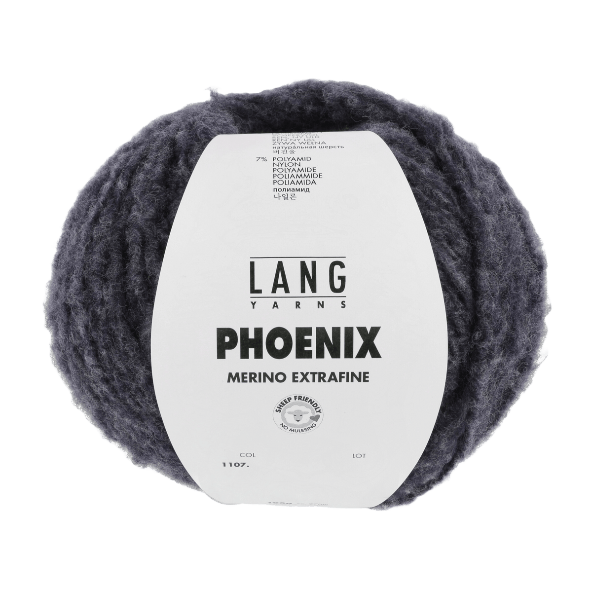 Lang Yarns Knitting Pattern Small-Medium - 2 balls / dark blue 1107.0035 ADELZA Sweater Pattern Bundle in Phoenix by LANGYARNS | Fatto a Mano 282-031