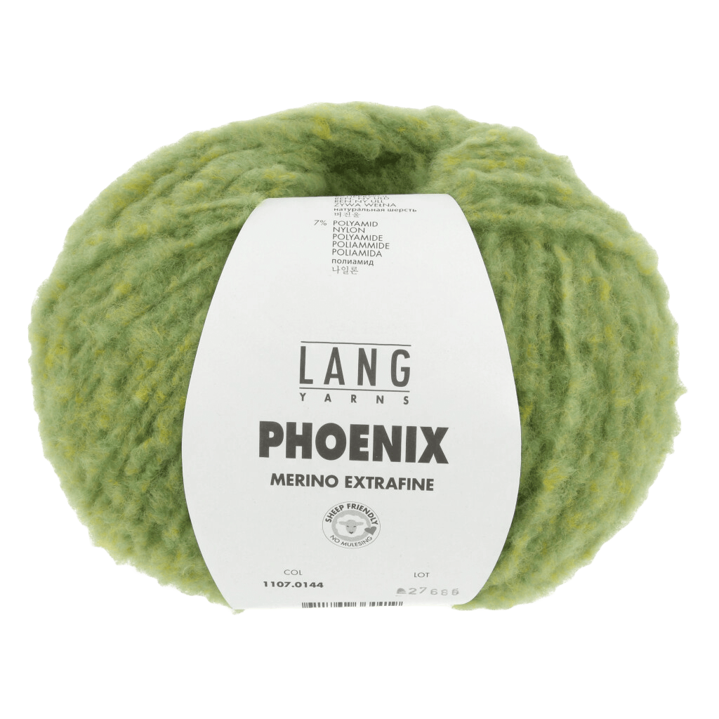 LANGYARNS Kits Knitting Pattern Small - Medium | 2 balls / lime chante claire 1107.0144 DALMA Jacket Pattern Kit in PHOENIX CHANTE CLAIRE by LANGYARNS | Fatto a Mano 290-062
