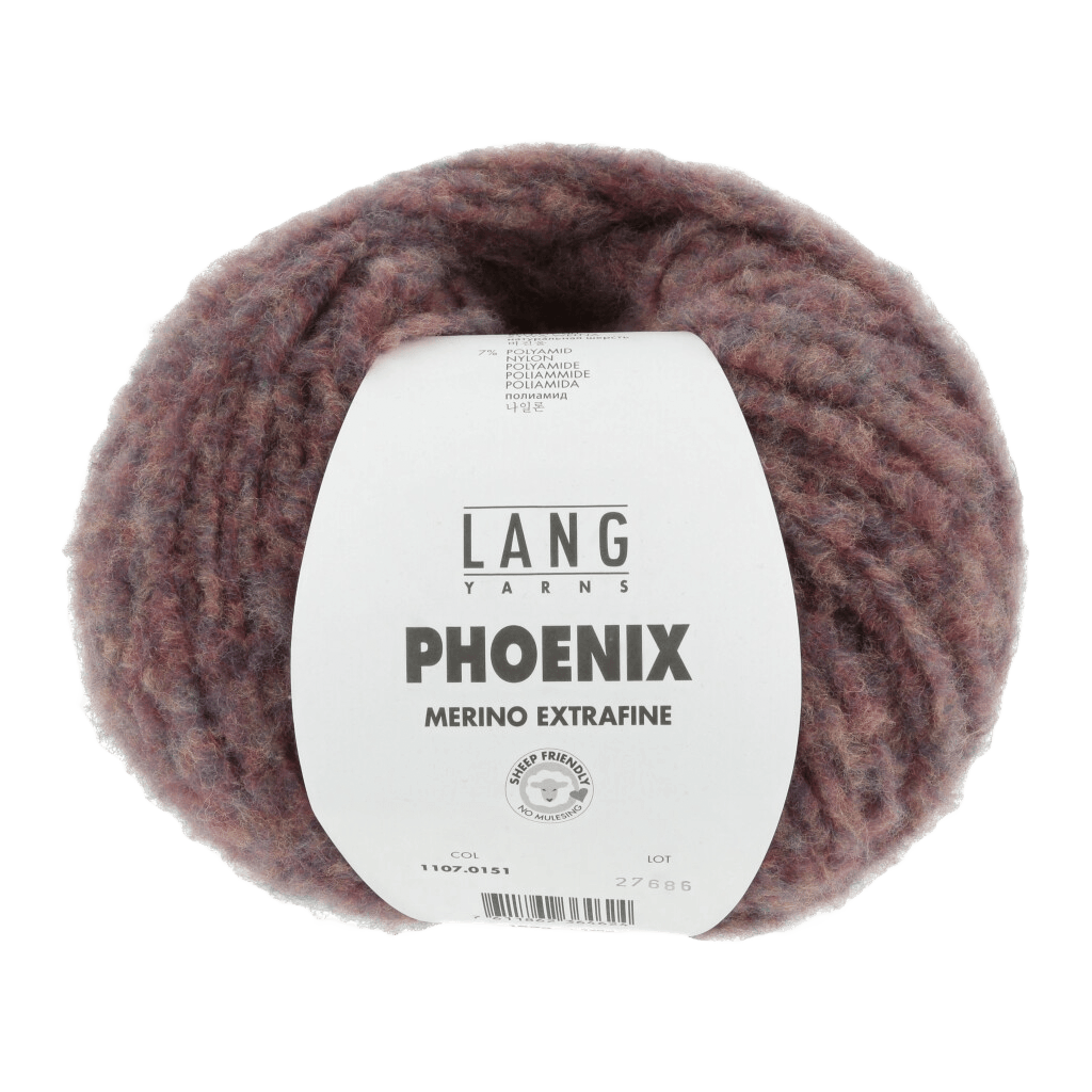 LANGYARNS Kits Knitting Pattern Small - Medium | 2 balls / multicolour chante claire 1107.0151 DALMA Jacket Pattern Kit in PHOENIX CHANTE CLAIRE by LANGYARNS | Fatto a Mano 290-062