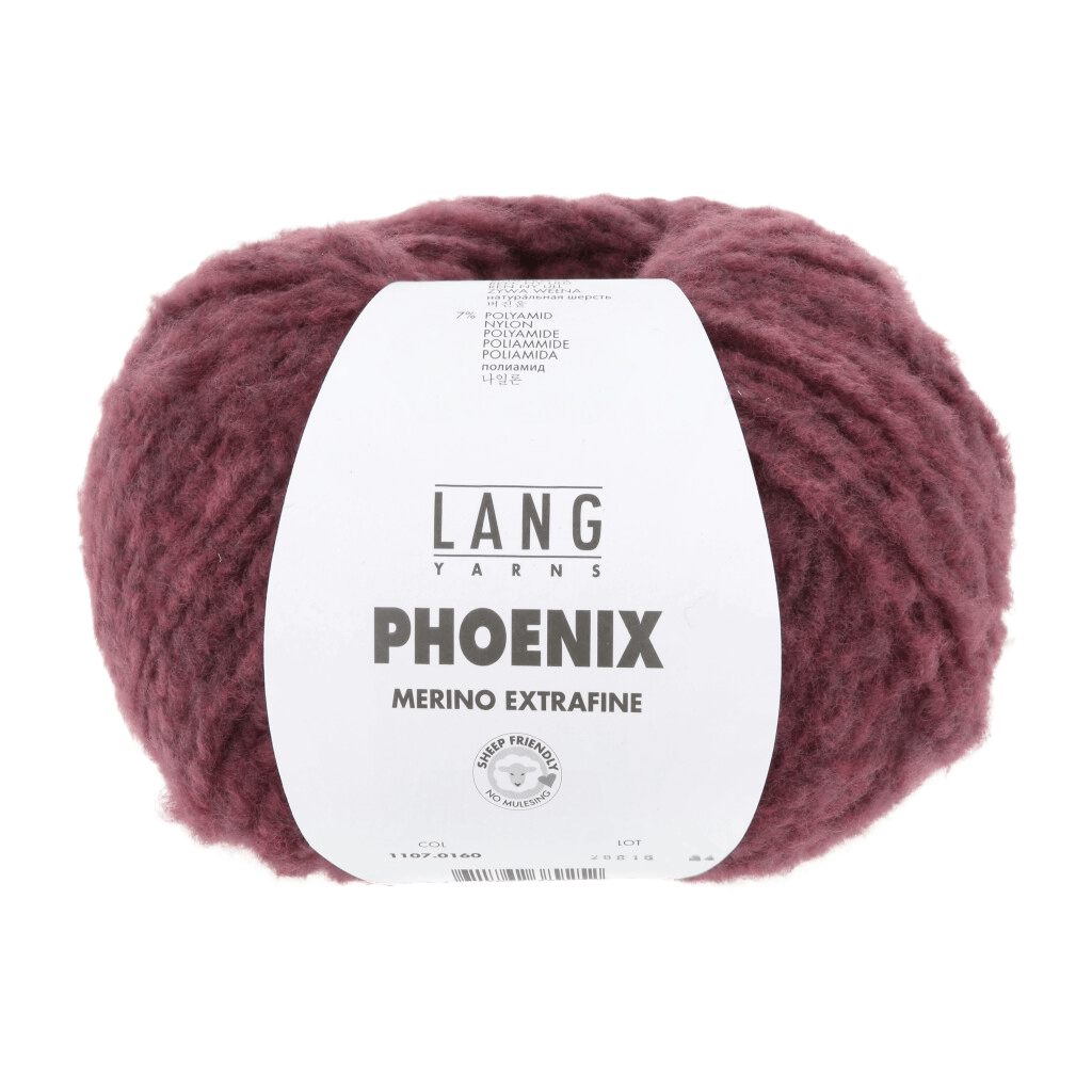LANGYARNS Kit Knitting Pattern Small - Medium | 2 balls / Red Chante Claire 1107.0160 FLURINA Sweater Pattern Bundle in Phoenix by LANGYARNS | Fatto a Mano 286-064