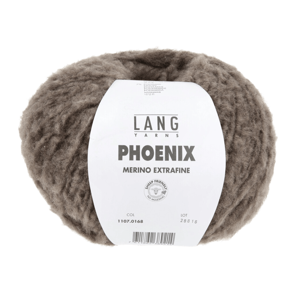 LANGYARNS Kit Knitting Pattern Small - Medium | 3 balls / Brown Chante Claire 1107.0168 LAURA Pattern Bundle in PHOENIX by LANGYARNS | Punto 65-001
