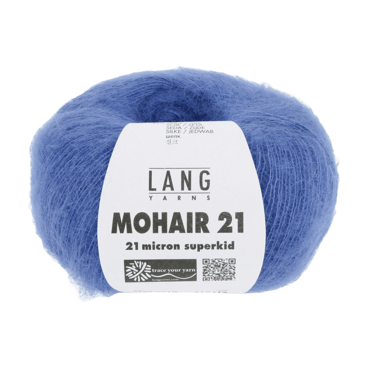 LANGYARNS Kit Knitting Pattern Small-Medium - 8 balls / blue 1120.0010 Maelle Jacket Pattern Bundle in Mohair21 by LANGYARNS | Fatto a Mano 290-052