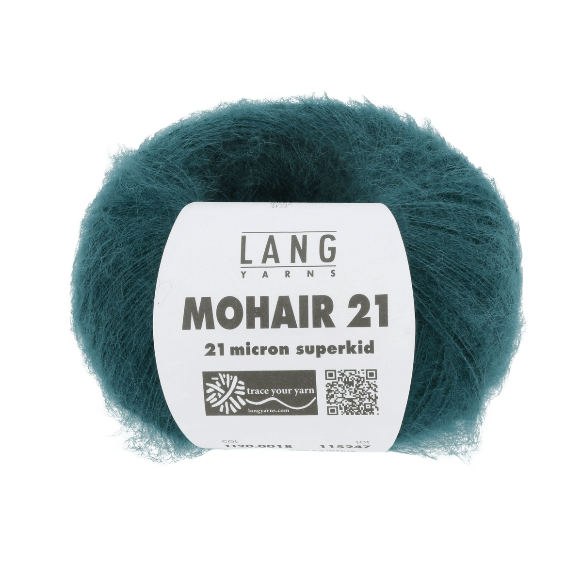 LANGYARNS Kit Knitting Pattern Small-Medium - 8 balls / dark green 1120.0018 Maelle Jacket Pattern Bundle in Mohair21 by LANGYARNS | Fatto a Mano 290-052