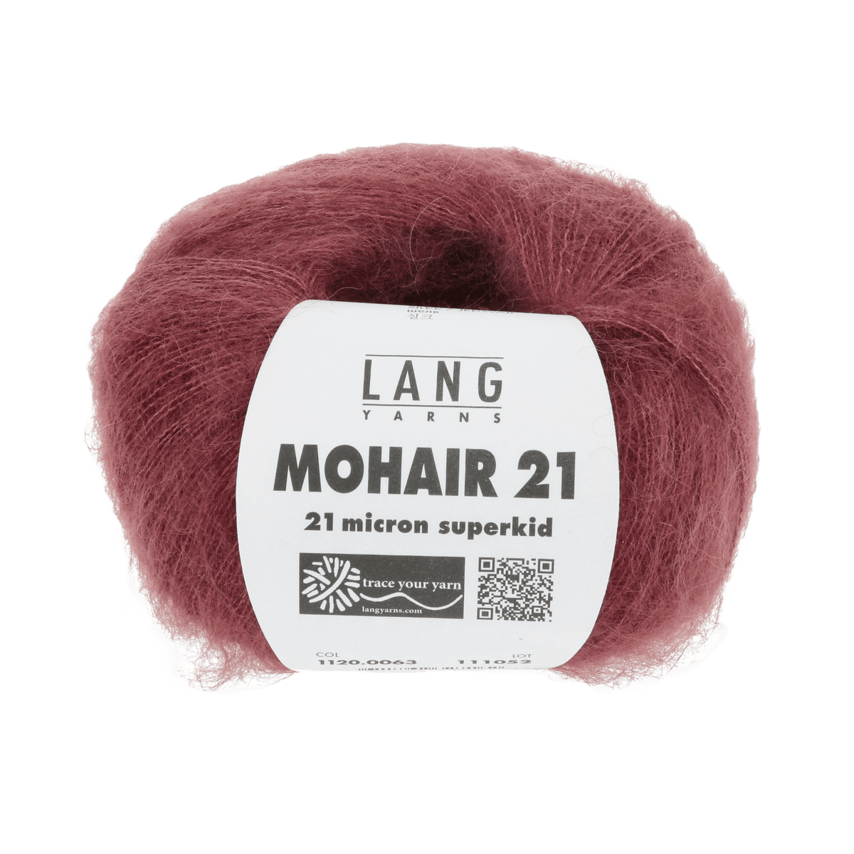 LANGYARNS Kit Knitting Pattern Small-Medium - 8 balls / dark red 1120.0063 Maelle Jacket Pattern Bundle in Mohair21 by LANGYARNS | Fatto a Mano 290-052