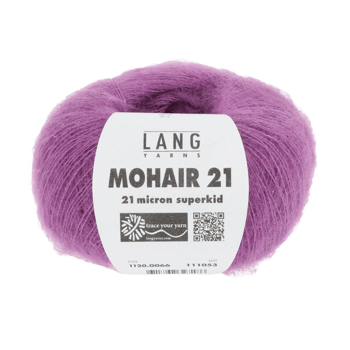 LANGYARNS Kit Knitting Pattern Small-Medium - 8 balls / fuchsia 1120.0066 Maelle Jacket Pattern Bundle in Mohair21 by LANGYARNS | Fatto a Mano 290-052