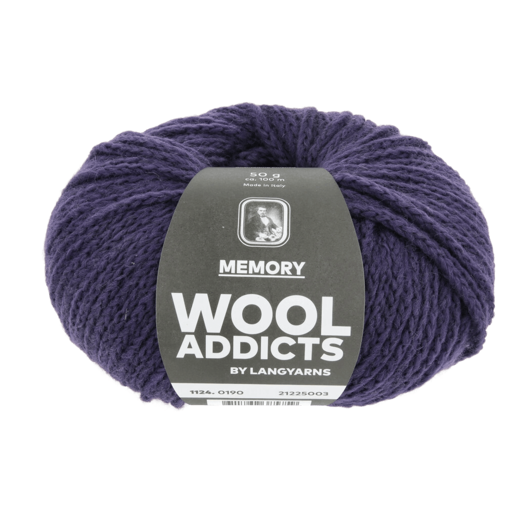LANGYARNS Knitting Pattern Large - X-Large 12 balls / BLACKBERRY 1124.0190 COMPLEX FLAVOUR Sweater Pattern Bundle in Memory by LANGYARNS | WOOLADDICTS #13-030