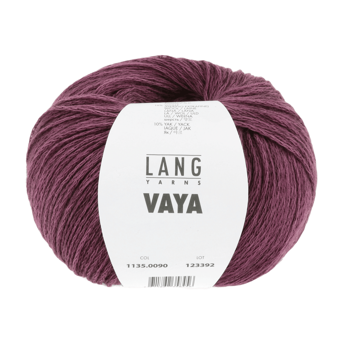 LANGYARNS Kit Knitting Pattern Small-Medium - 7 balls / plum 1135.0090 Kalina Sweater Pattern Bundle in Vaya by LANGYARNS | Fatto a Mano 290-025