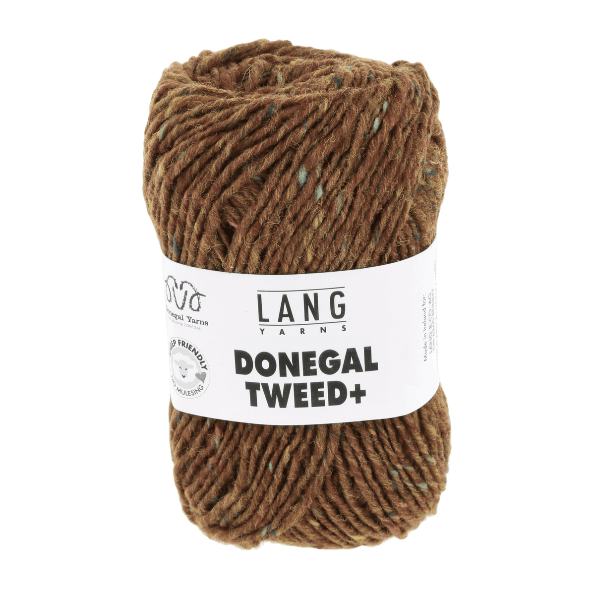 LANGYARNS Kits Knitting Pattern Small - Medium | 6 balls / copper 1143.0015 ORIANA Sweater Pattern Kit in DONEGAL TWEED+ by LANGYARNS | Fatto a Mano 290-041
