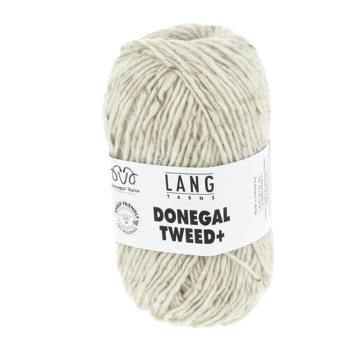 LANGYARNS Kits Knitting Pattern Small - Medium | 6 balls / offwhite 1143.0094 ORIANA Sweater Pattern Kit in DONEGAL TWEED+ by LANGYARNS | Fatto a Mano 290-041