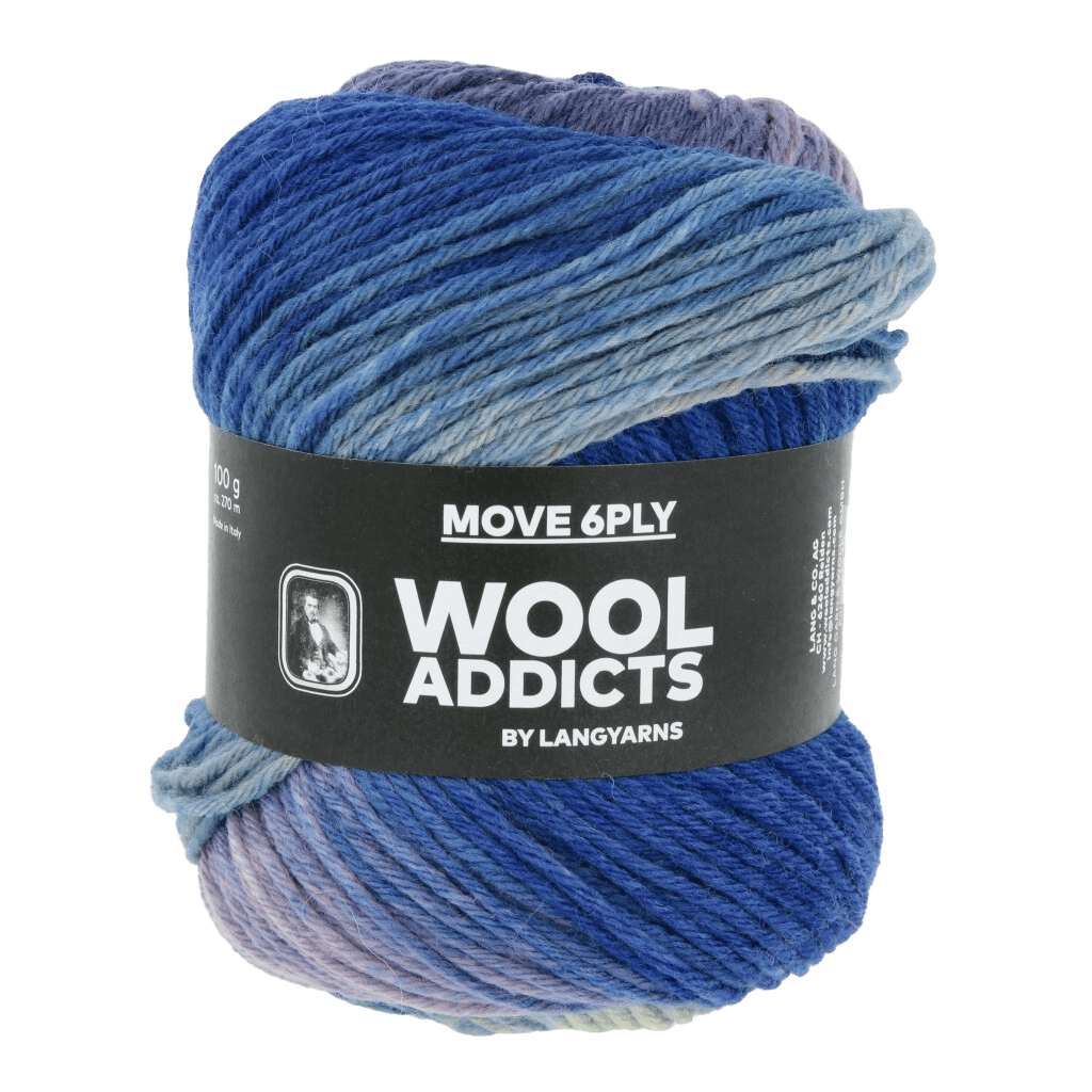 LANGYARNS Kit Knitting Pattern Ladies Size | 1 ball / ROYAL BLUE / BEIGE / LIGHT OLIVE 1146.0014 DELIGHTFUL Hat Pattern Bundle in Move 6ply by LANGYARNS | Punto 86-005