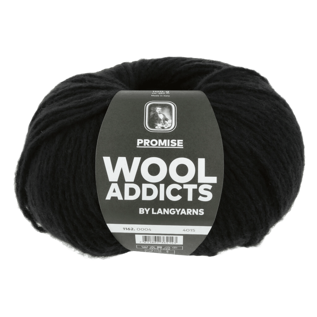 LANGYARNS Kit Knitting Pattern Large - X-Large | 6 balls / BLACK 1162.0004 HIGH STREET Cardigan Pattern Bundle in Promise by LANGYARNS | WOOLADDICTS #17-011