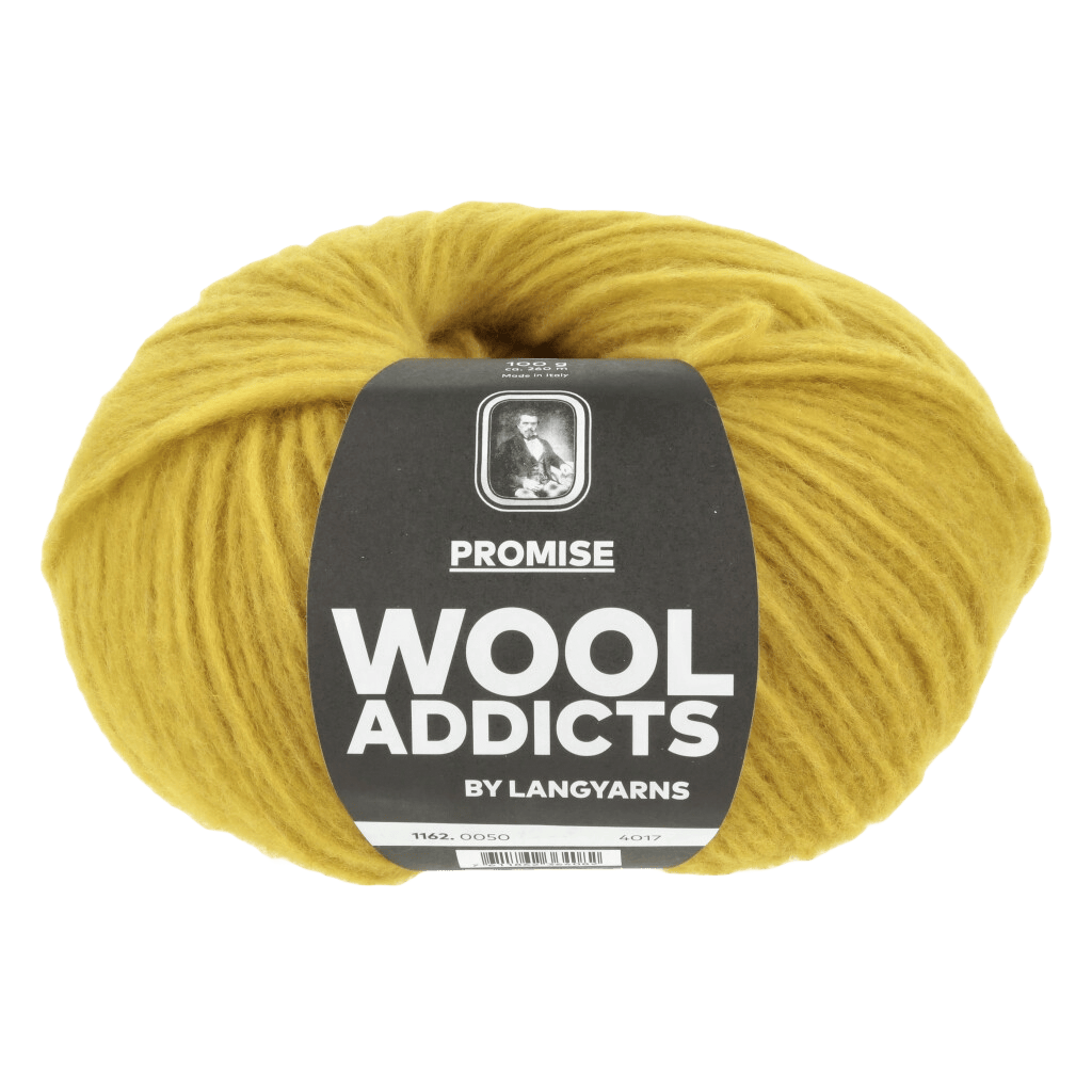 LANGYARNS Kit Knitting Pattern Small - Large | 4 balls / MUSTARD 1162.0050 CONTINUUM Sweater Pattern Bundle in Promise by LANGYARNS | WOOLADDICTS #17-002