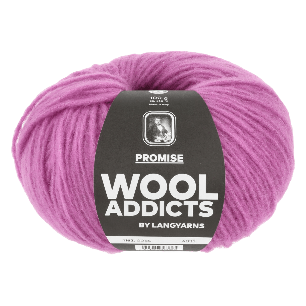 LANGYARNS Kit Knitting Pattern Large - X-Large | 6 balls / HOT PINK 1162.0085 HIGH STREET Cardigan Pattern Bundle in Promise by LANGYARNS | WOOLADDICTS #17-011