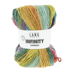 Lang Yarns Knitting Pattern ca 39 x 200 cm - 4 balls / RAINBOW CASCADE 1164.0001 EARLA Scarf Pattern Bundle in Infinity by LANGYARNS | Punto 100-001