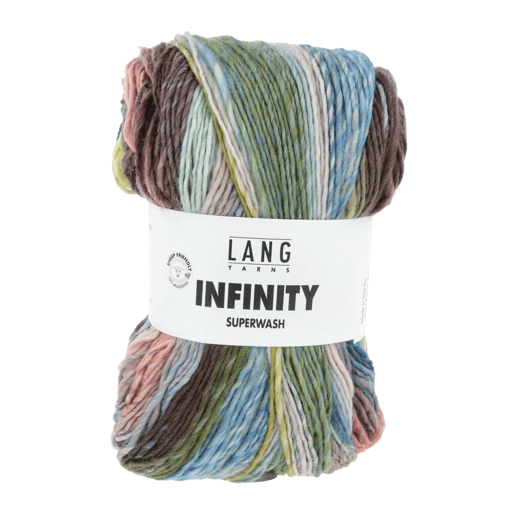 LANGYARNS Kit Knitting Pattern Small - X-Large | 4 balls / WIDE COAST 1164.0008 GREGORIA Sweater Top Down Pattern Bundle in Infinity by LANGYARNS | Punto 85 - 228