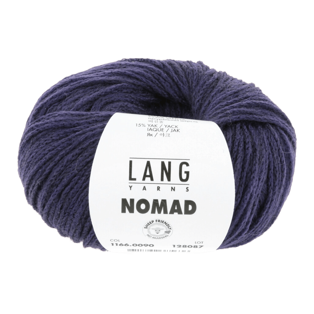 LANGYARNS Kits Knitting Pattern Large - X-Large | 14 balls / royal purple 1166.0090 UMBRIA Cardigan Pattern Kit in NOMAD by LANGYARNS | Fatto a Mano 286-004
