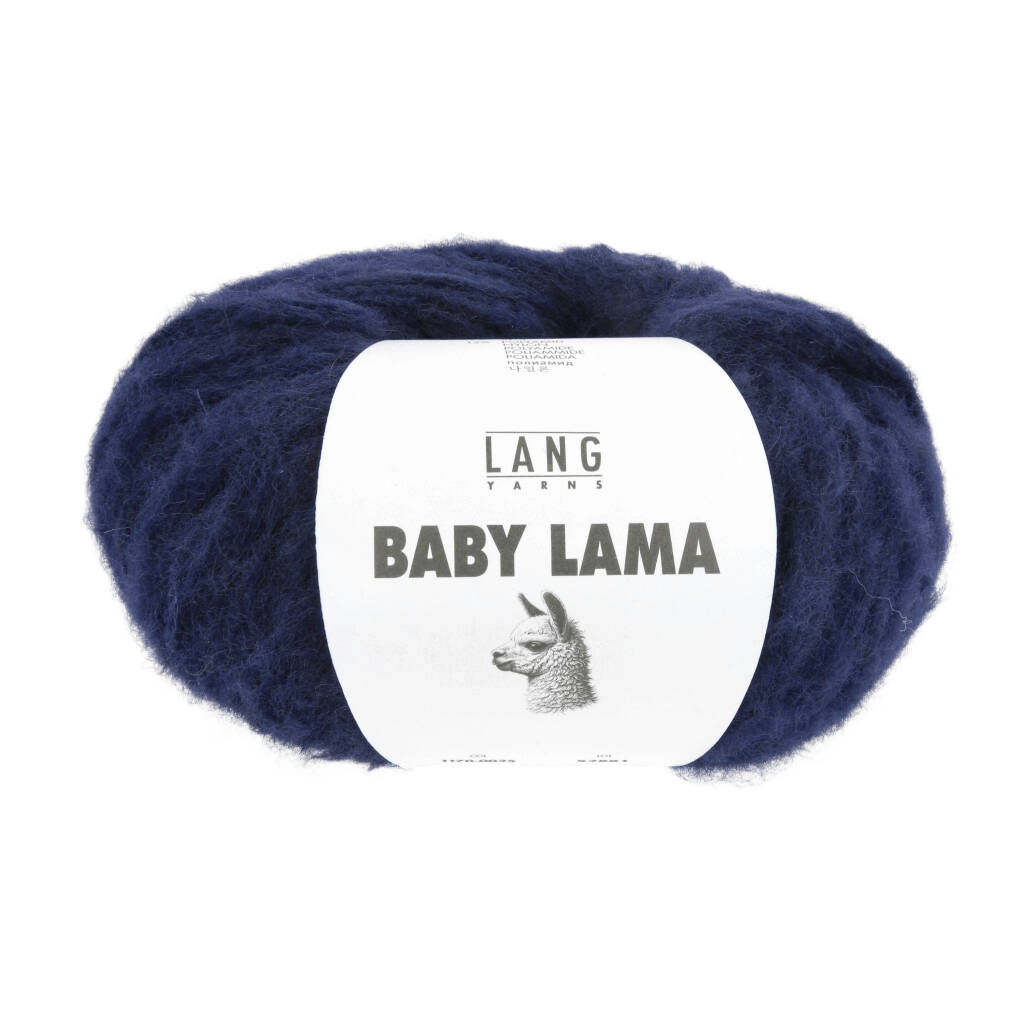 LANGYARNS Knitting Pattern Ladies Size - 1 ball / Navy 1170.0025 ODIL Hat Pattern Bundle in Baby Lama by LANGYARNS | Punto 89 - 249