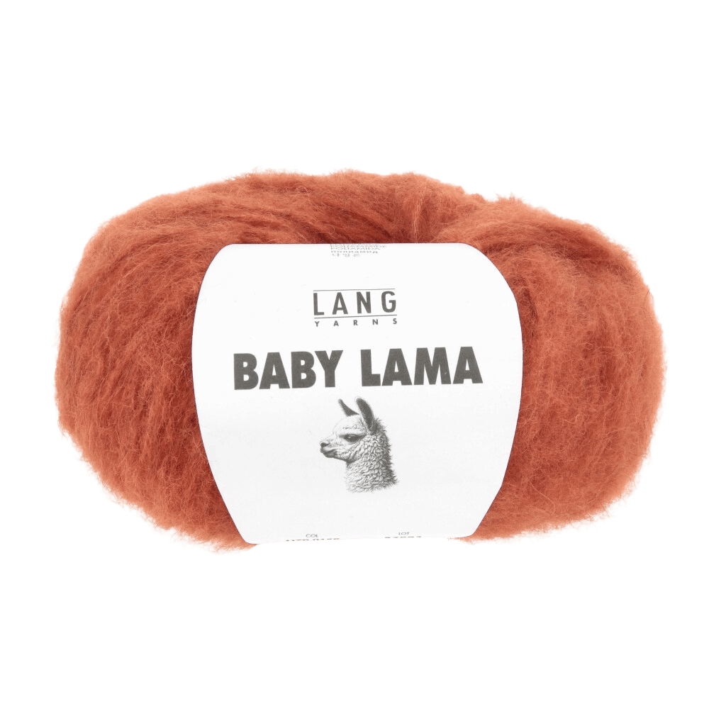 LANGYARNS Knitting Pattern ca 25 x 200 cm - 4 balls / Orange 1170.0159 KERRY Scarf Pattern Bundle in Baby Lama by LANGYARNS | Punto 89 - 250
