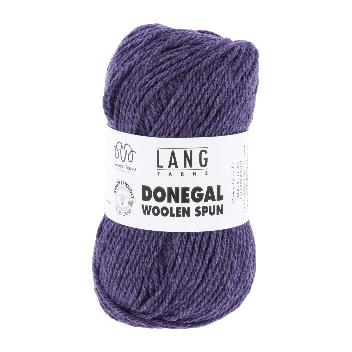 LANGYARNS Kit Knitting Pattern Small-Medium - 6 balls / purple 1172.0090 Aerin Jacket Pattern Bundle in Donegal Woolen Spun by LANGYARNS | Fatto a Mano 290-040