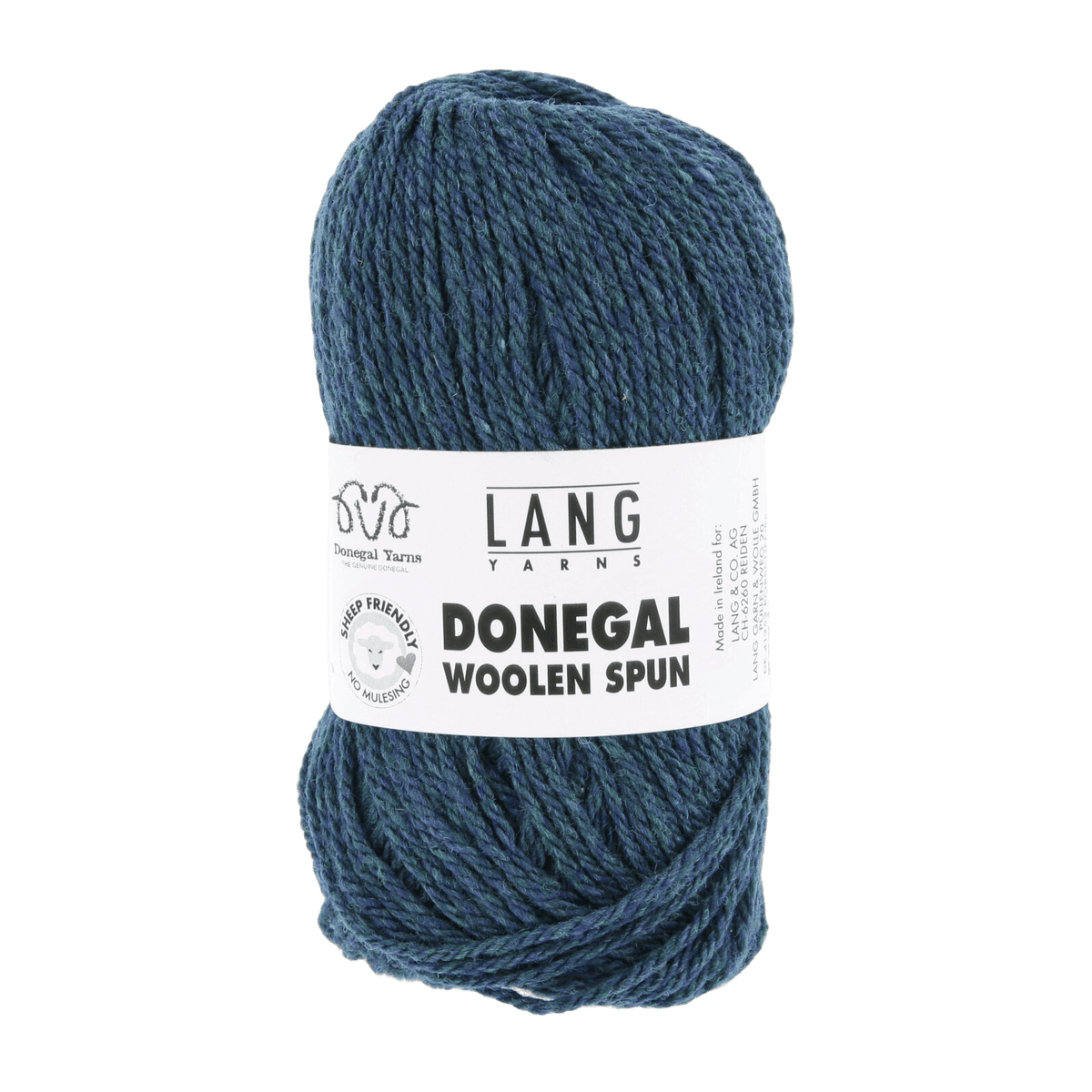 LANGYARNS Kit Knitting Pattern Small-Medium - 6 balls / petrol 1172.0188 Aerin Jacket Pattern Bundle in Donegal Woolen Spun by LANGYARNS | Fatto a Mano 290-040