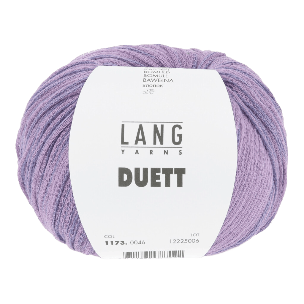 LANGYARNS Kits Knitting Pattern Small - Medium | 9 balls / lavender/purple 1173.0046 ROBIN Vest Pattern Kit in DUETT by LANGYARNS | Fatto a Mano 288-026