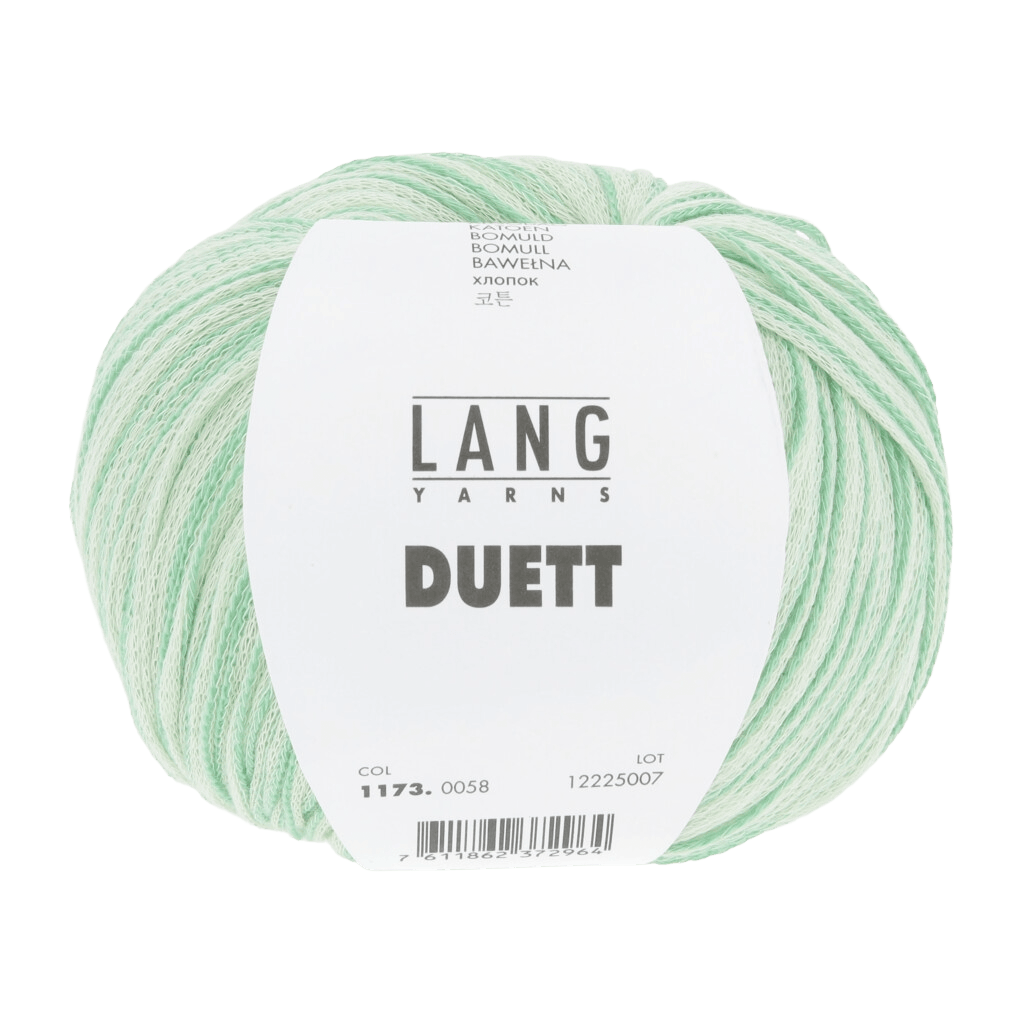 LANGYARNS Kits Knitting Pattern Small - Medium | 9 balls / mint/seafoam 1173.0058 ROBIN Vest Pattern Kit in DUETT by LANGYARNS | Fatto a Mano 288-026