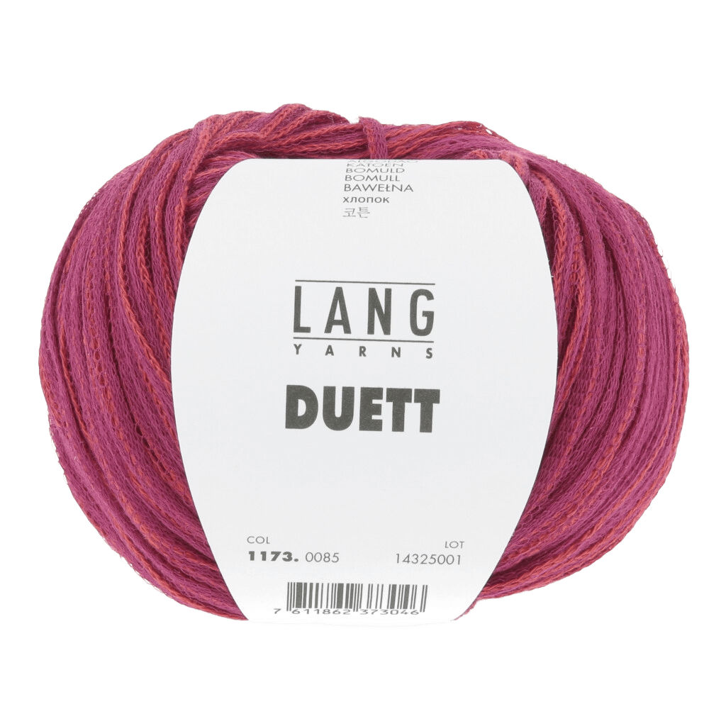 LANGYARNS Kits Knitting Pattern Small - Medium | 9 balls / pink/orange 1173.0085 ROBIN Vest Pattern Kit in DUETT by LANGYARNS | Fatto a Mano 288-026