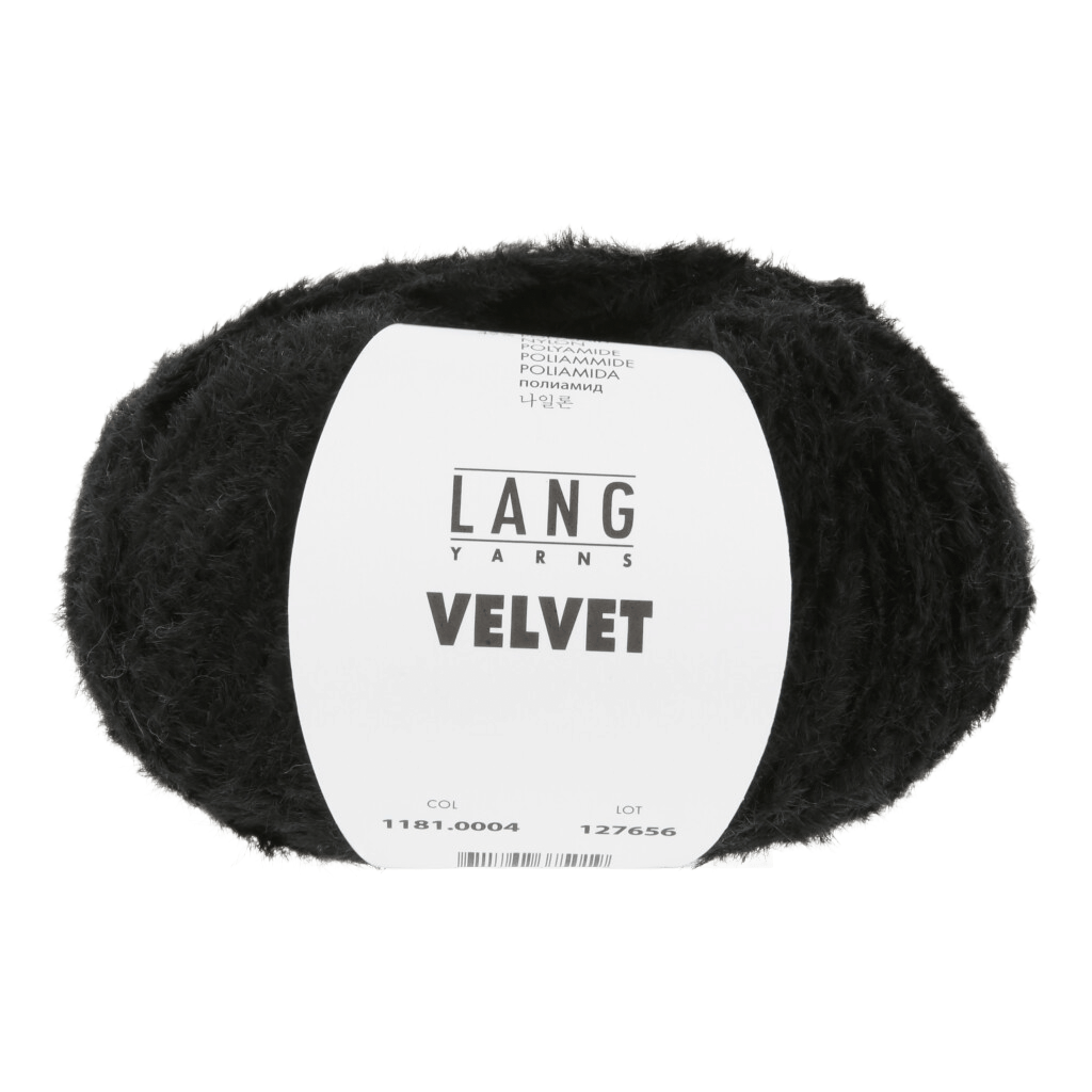 LANGYARNS Kit Knitting Pattern Small-Medium - 11 balls / black 1181.0004 Xara Coat Pattern Bundle in Velvet by LANGYARNS | Fatto a Mano 290-070