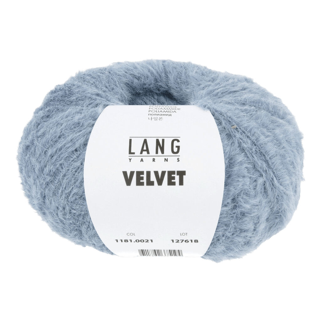 LANGYARNS Kit Knitting Pattern Small-Medium - 11 balls / light blue 1181.0021 Xara Coat Pattern Bundle in Velvet by LANGYARNS | Fatto a Mano 290-070