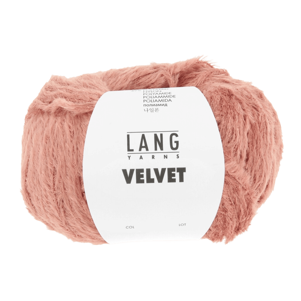 LANGYARNS Kit Knitting Pattern Small-Medium - 11 balls / salmon orange 1181.0030 Xara Coat Pattern Bundle in Velvet by LANGYARNS | Fatto a Mano 290-070