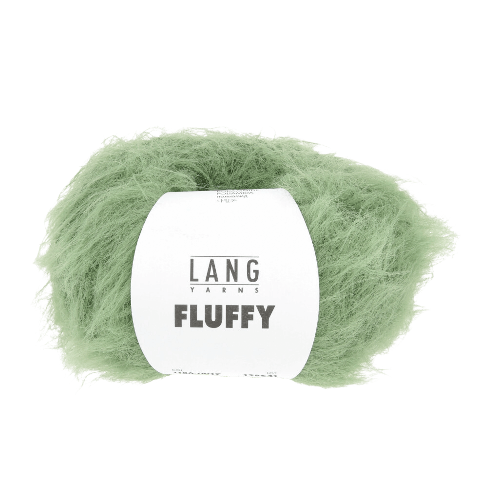 LANGYARNS Kit Knitting Pattern Approximately 20 x 230 cm | 3 balls / green 1186.0017 Febe Scarf Pattern Bundle in Fluffy by LANGYARNS | Fatto a Mano 290-031