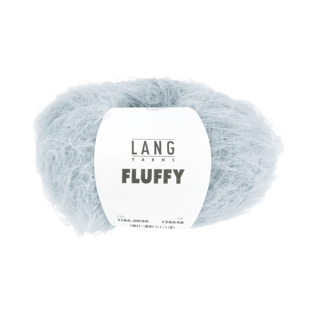 LANGYARNS Kit Knitting Pattern Approximately 20 x 230 cm | 3 balls / ice blue 1186.0020 Febe Scarf Pattern Bundle in Fluffy by LANGYARNS | Fatto a Mano 290-031